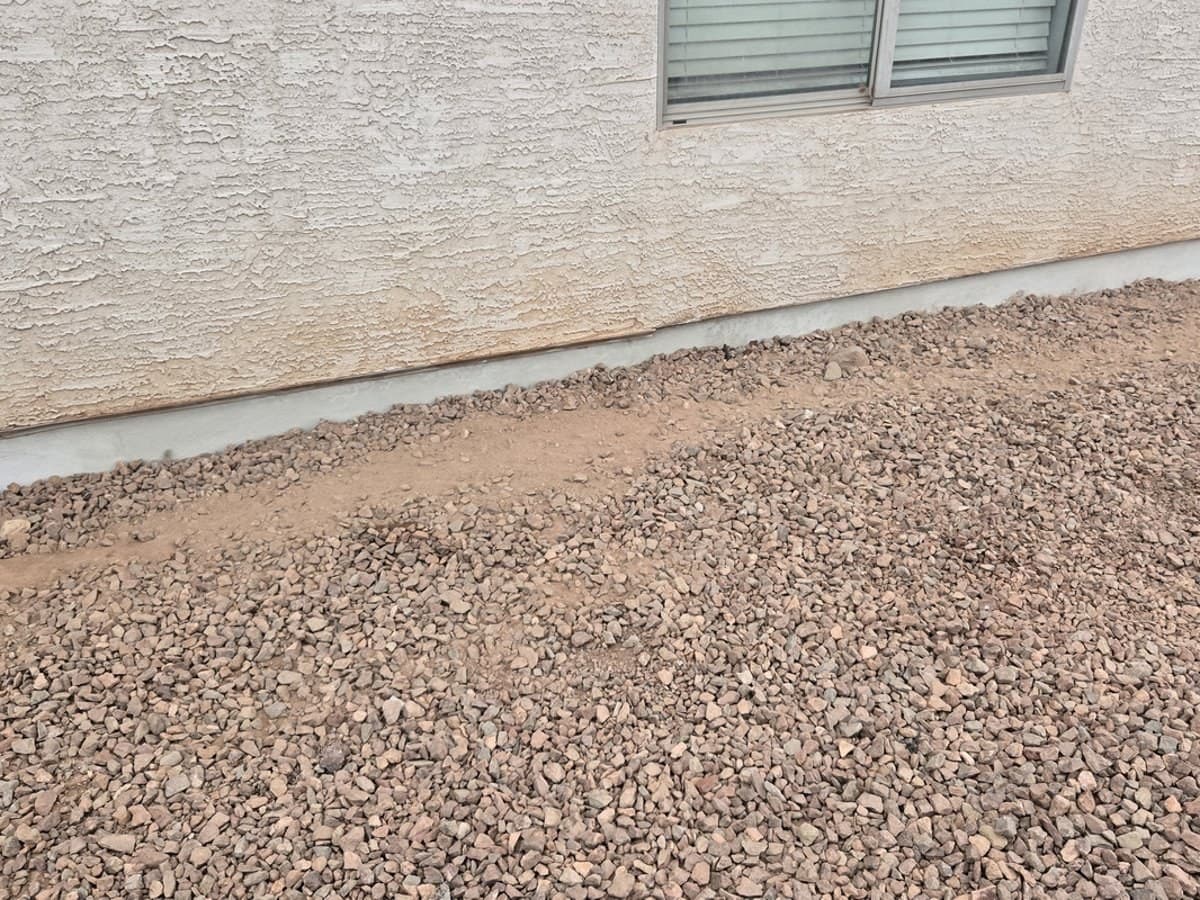 Finished slab edge repair along the side of a Laveen, AZ home