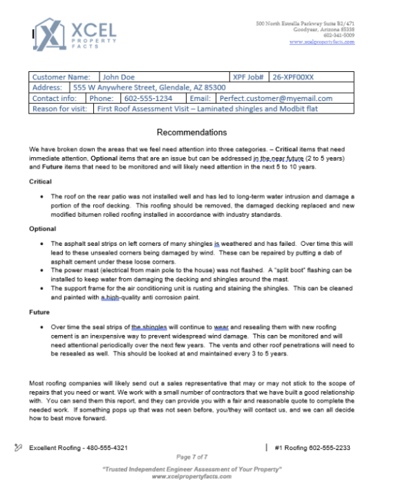 Foundation report card example